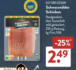 Aldi Süd GUT DREI EICHEN Schwarzwälder Schinken Angebot