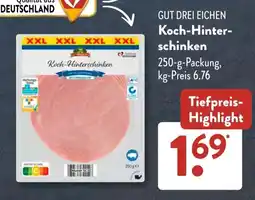 Aldi Süd GUT DREI EICHEN Koch-Hinter- schinken Angebot