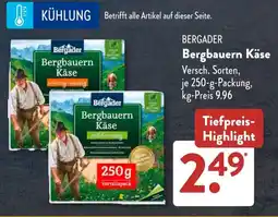 Aldi Süd BERGADER Bergbauern Käse Angebot