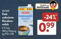 Aldi Süd MILSANI Fett- reduzierte Kondens- milch Angebot