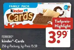 Aldi Süd FERRERO kinder-Cards Angebot