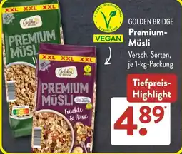 Aldi Süd GOLDEN BRIDGE Premium- Müsli Angebot