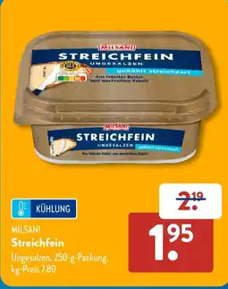 Aldi Süd MILSANI Streichfein Angebot