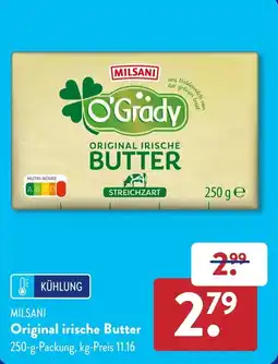 Aldi Süd MILSANI Original irische Butter Angebot