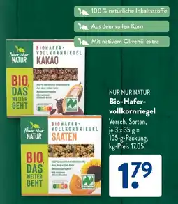 Aldi Süd NUR NUR NATUR Bio-Hafer- vollkornriegel Angebot