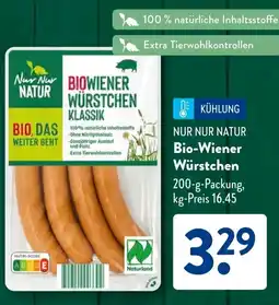 Aldi Süd NUR NUR NATUR Bio-Wiener Würstchen Angebot