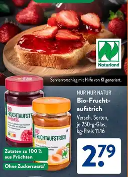 Aldi Süd NUR NUR NATUR Bio-Frucht- aufstrich Angebot