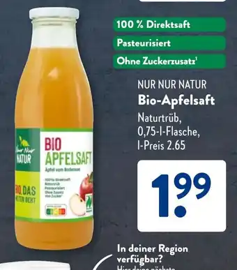 Aldi Süd NUR NUR NATUR Bio-Apfelsaft Angebot