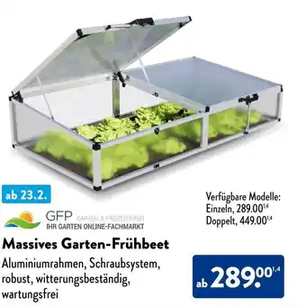 Aldi Süd GFP GARTEN & FREIZEIT-PROFI Massives Garten-Frühbeet Angebot