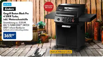 Aldi Süd Enders Gasgrill Boston Black Pro 4 SIKR Turbo, inkl. Wetterschutzhülle Angebot