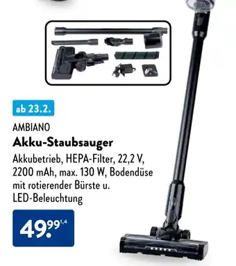 Aldi Süd AMBIANO Akku-Staubsauger Angebot