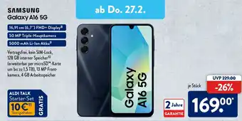 Aldi Süd SAMSUNG Galaxy A16 5G Angebot