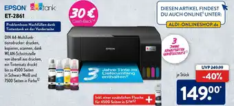 Aldi Süd EPSON ecotank ET 2861 Angebot