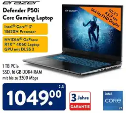 Aldi Süd erazer Defender P50i Core Gaming Laptop Angebot