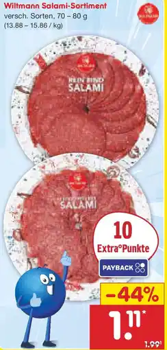 Netto Marken-Discount Wiltmann Salami-Sortiment Angebot