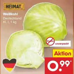 Netto Marken-Discount HEIMAT Weißkohl Angebot