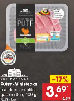 Netto Marken-Discount GUT PONHOLZ Puten-Ministeaks Angebot