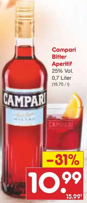 Netto Marken-Discount Campari Bitter Aperitif Angebot