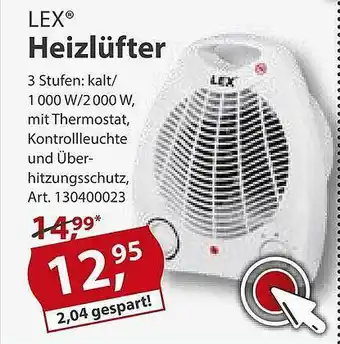 Sonderpreis Baumarkt Lex Heizlüfter Angebot