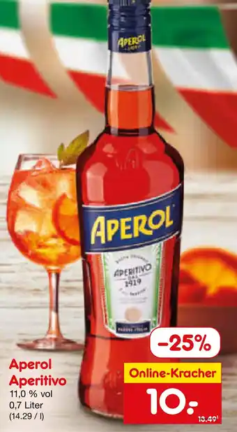 Netto Marken-Discount Aperol Aperitivo Angebot