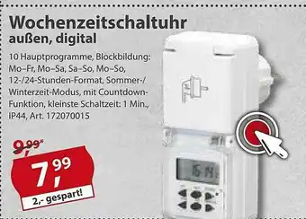 Sonderpreis Baumarkt Wochenzeitschaltuhr Außen Digital Angebot