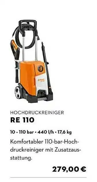 STIHL Hochdruckreiniger Re110 Angebot