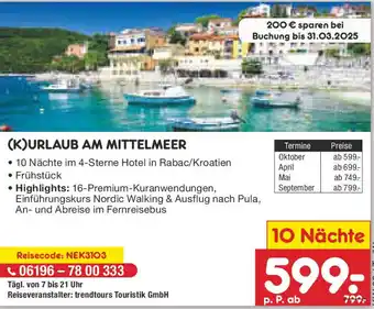 Netto Marken-Discount (k)urlaub am mittelmeer Angebot