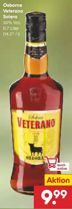 Netto Marken-Discount Osborne Veterano Solera Angebot