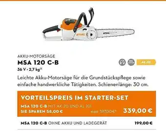 STIHL Akku-motorsäge Msa 120 C-b Angebot