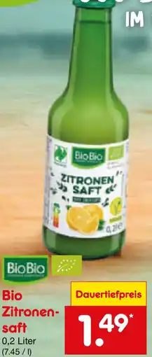 Netto Marken-Discount Bio Bio Zitronen- saft Angebot