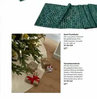 Tchibo Samt-tischläufer Tannenbaumdecke Angebot