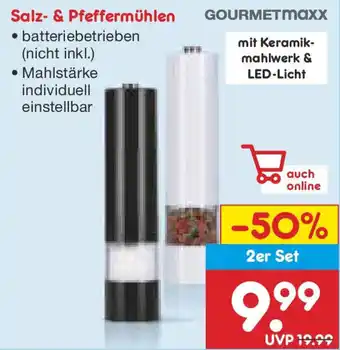 Netto Marken-Discount Salz- & Pfeffermühlen GOURMETmaxx Angebot