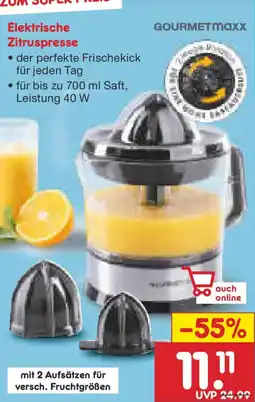 Netto Marken-Discount GOURMETMaxx Elektrische Zitruspresse Angebot