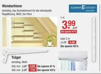 V Baumarkt Wandschiene Angebot