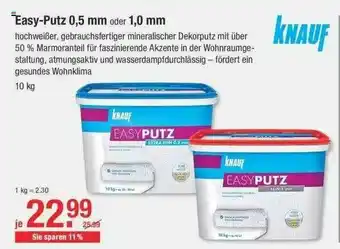 V Baumarkt Easy-putz 0.5 Mm Oder 1.0 Mm Knauf Angebot