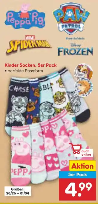 Netto Marken-Discount Kinder Socken, 5er Pack Angebot