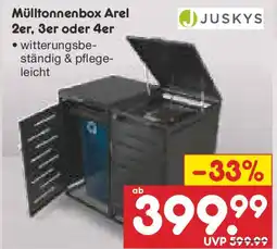 Netto Marken-Discount JUSKYS Mülltonnenbox Arel 2er, 3er oder 4er Angebot