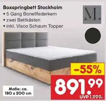 Netto Marken-Discount Boxspringbett Stockholm Angebot