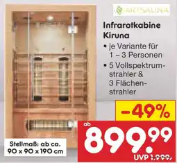 Netto Marken-Discount ARTSAUNA Infrarotkabine Kiruna Angebot