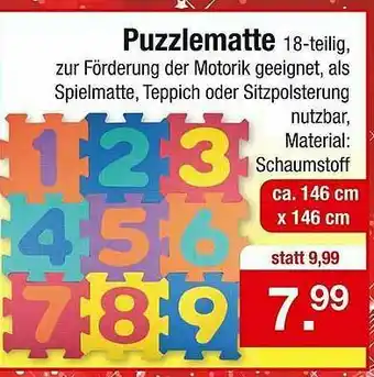 Zimmermann Puzzlematte Angebot