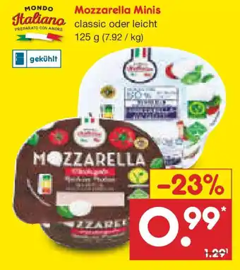 Netto Marken-Discount MONDO Italiano Mozzarella Minis Angebot