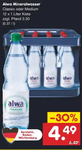 Netto Marken-Discount Alwa Mineralwasser Classic oder Medium Angebot