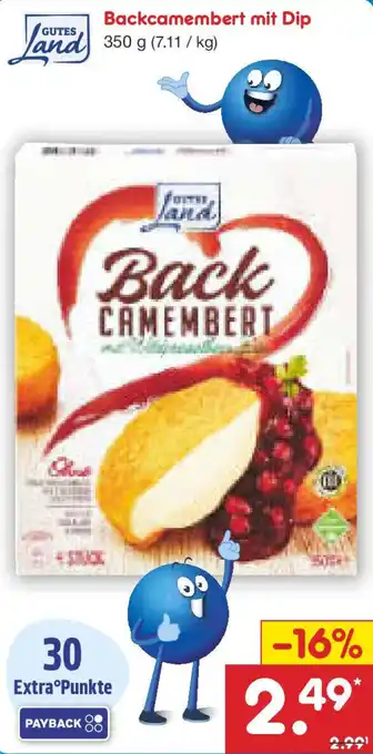 Netto Marken-Discount GUTES Land Backcamembert mit Dip Angebot