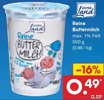 Netto Marken-Discount GUTES Land Reine Buttermilch Angebot