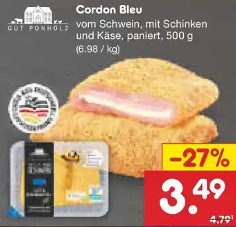 Netto Marken-Discount GUT PONHOLZ Cordon Bleu Angebot