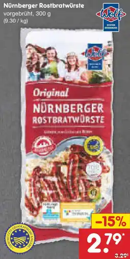 Netto Marken-Discount Wolf Nürnberger Rostbratwürste Angebot