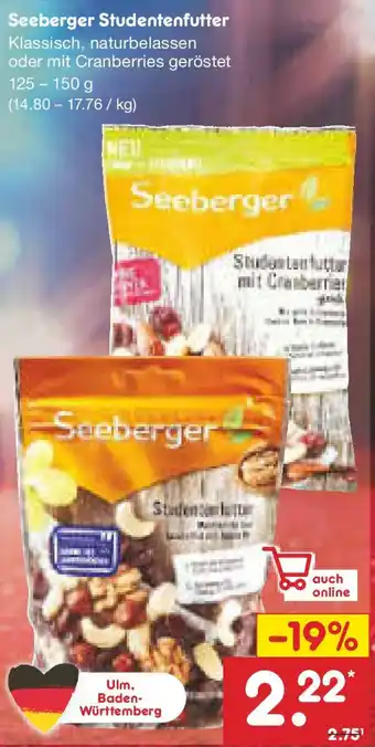 Netto Marken-Discount Seeberger Studentenfutter Angebot