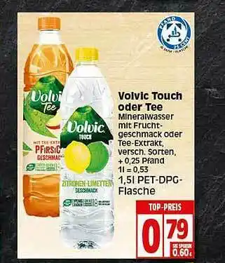 Elli Markt Volvic Touch Oder Tee Mineralwasser Mit Frucht Geschmack Oder Tee Extrakt Angebot