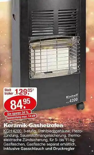 Leymann Baustoffe Keramik-gasheizofen Kgh 4200 Angebot