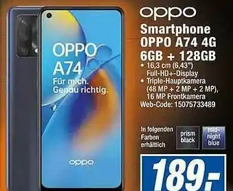 expert Octomedia Oppo Smartphone Oppo A74 4g 4gb + 128gb Angebot